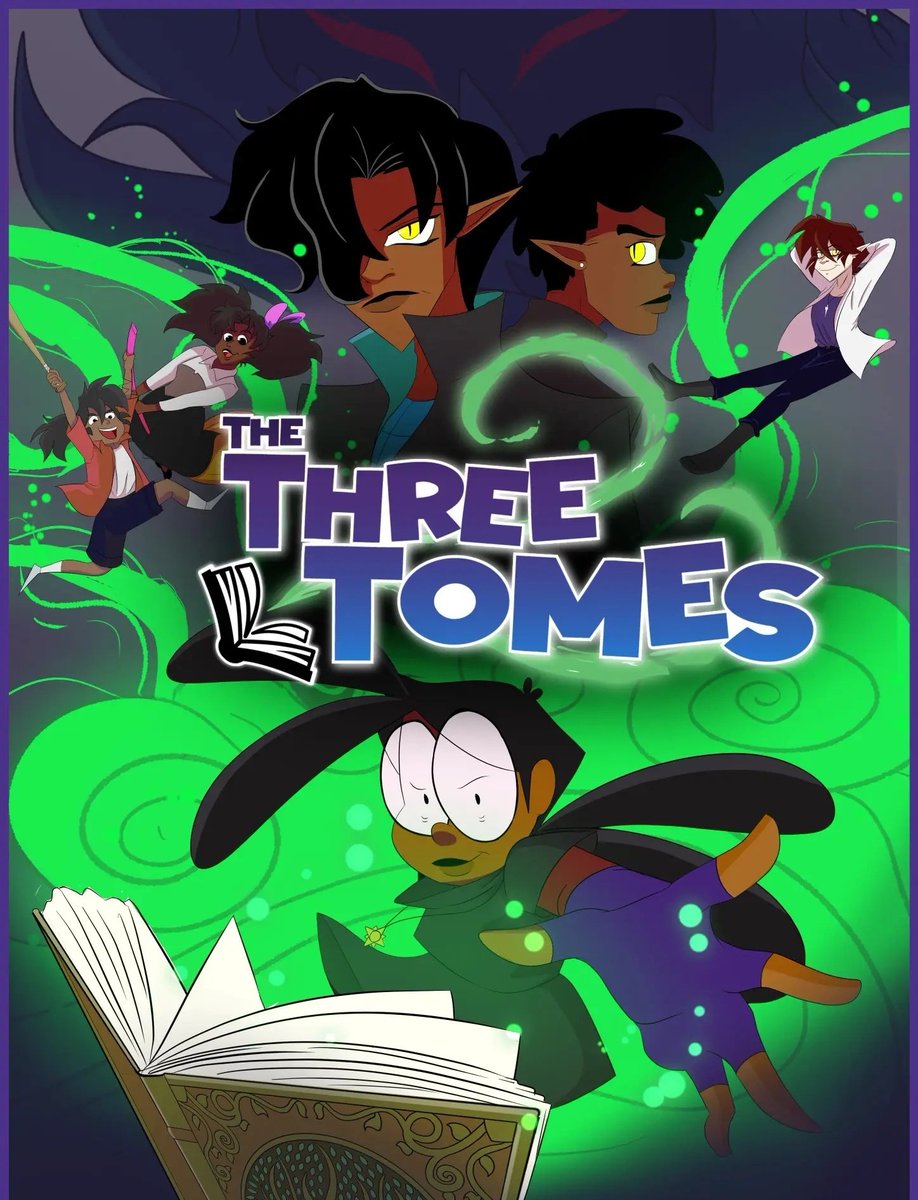 breanimator's tweet photo. Happy #blackhistorymonth. Support Black #indieanimation I'm Bre Navickas a queer creator and I made The Three Tomes. A YA queer romantasy adventure Animatic Pilot about a black teen witch coming into her new powers and the vampires after her heart. Magical girls x Vampire Romance https://t.co/ydyTNpbAqb