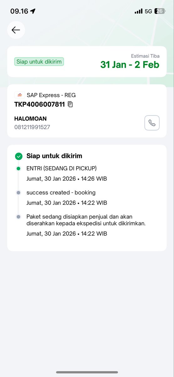 FVR22's tweet photo. @sapx_express paket udh berhari2 gak diambil. Kurir di wa gak dibales https://t.co/ECE81JsZBZ