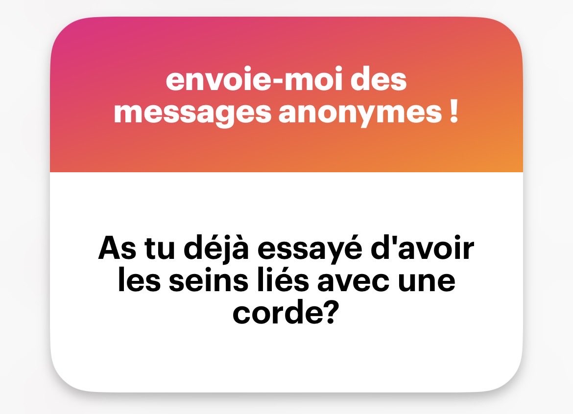 Non… Mais peut-être un jour…