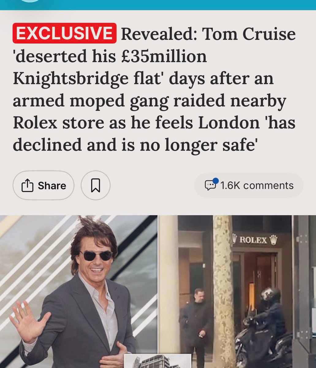 EssexPR's tweet image. Tom Cruise must be far right then too… Sadiq Khan won’t be happy.

Kind of exposes all his lies.