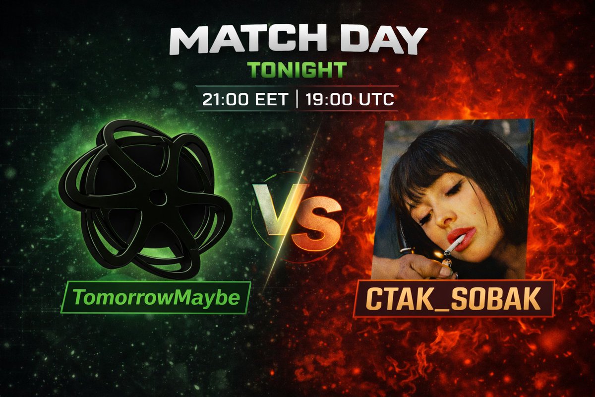 TeamTmrMaybe's tweet photo. ⚔️ MATCH DAY ⚔️

Tonight we face CTAK_SOBAK 🐶

 21:00 EET | 19:00 UTC 🕘

High stakes. High intensity!

This one’s going to be a banger 💥
See you on the server🤠

@ESEA Season 56 Intermediate
#MatchDay #ESEA #Intermediate #Season56 #CS2 #CounterStrike https://t.co/MXA8Kl1pny