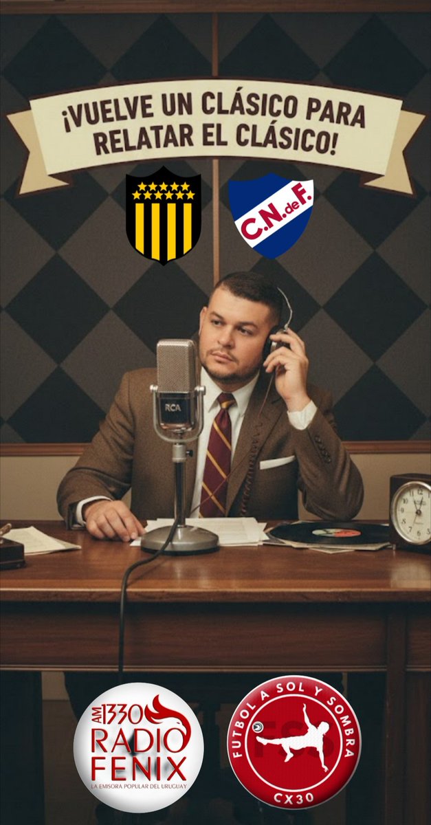 ¡EL DÍA LLEGÓ: VUELVE EL RELATO QUE SIENTE EL FÚTBOL! 🎙️🔥
No es un domingo cualquiera. 
🔗 Sintonizanos en: Radio Fénix 1330 AM 📺 Seguinos en YouTube: Fútbol a Sol y Sombra