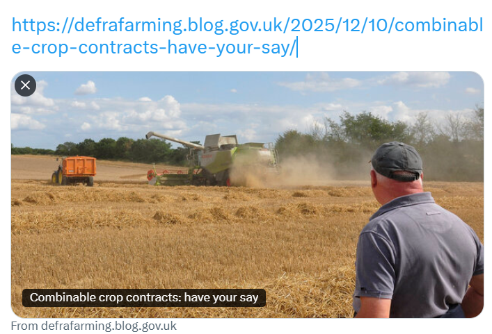 JRDSills's tweet photo. Remember to make your voice heard on the combinable crop contract consultation. Closes 4th Feb. https://t.co/JMvEd0fcCH