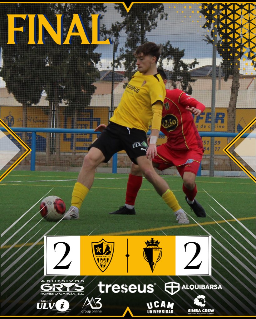 //FINAL//

Empate ayer de nuestro Senior ante el segundo clasificado.

¡SEGUIMOS!💛🖤