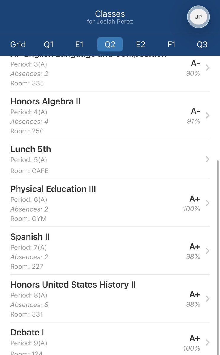 Josiah_perez1's tweet image. Quarter 2 grades. All honors 4.3 gpa for Q2 #Studentathlete
@BigBody_Nas8 @Coach_Hewitt86 
@CoachErn59 @BatmansButler44 @mrbrickfa90