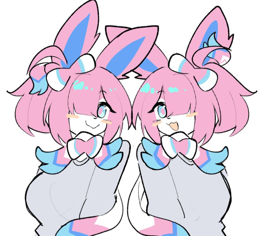 Sylveon twins!! (only one is a girl)