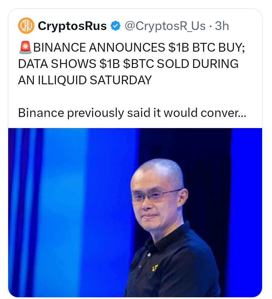 RiseXAgency's tweet photo. 🚨 BINANCE Just Sold $1 Billion of $BTC  🚨
This kind of Fud makes people more crazy and create panick . A Synthetic Ledger Transfer Doesn't mean it's selling.... keep those news as memes. 
It Could've Transfer Because of Many Reasons ...and You can track those assets by your own https://t.co/9raUsVrRmW