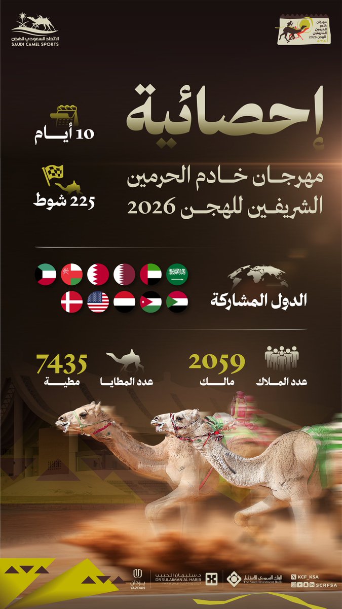 مهرجان خادم الحرمين الشريفين للهجن tweet media