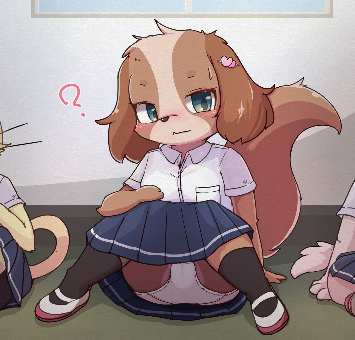 なんか廊下で待つ感じの🐥🧎‍♀️🧎 