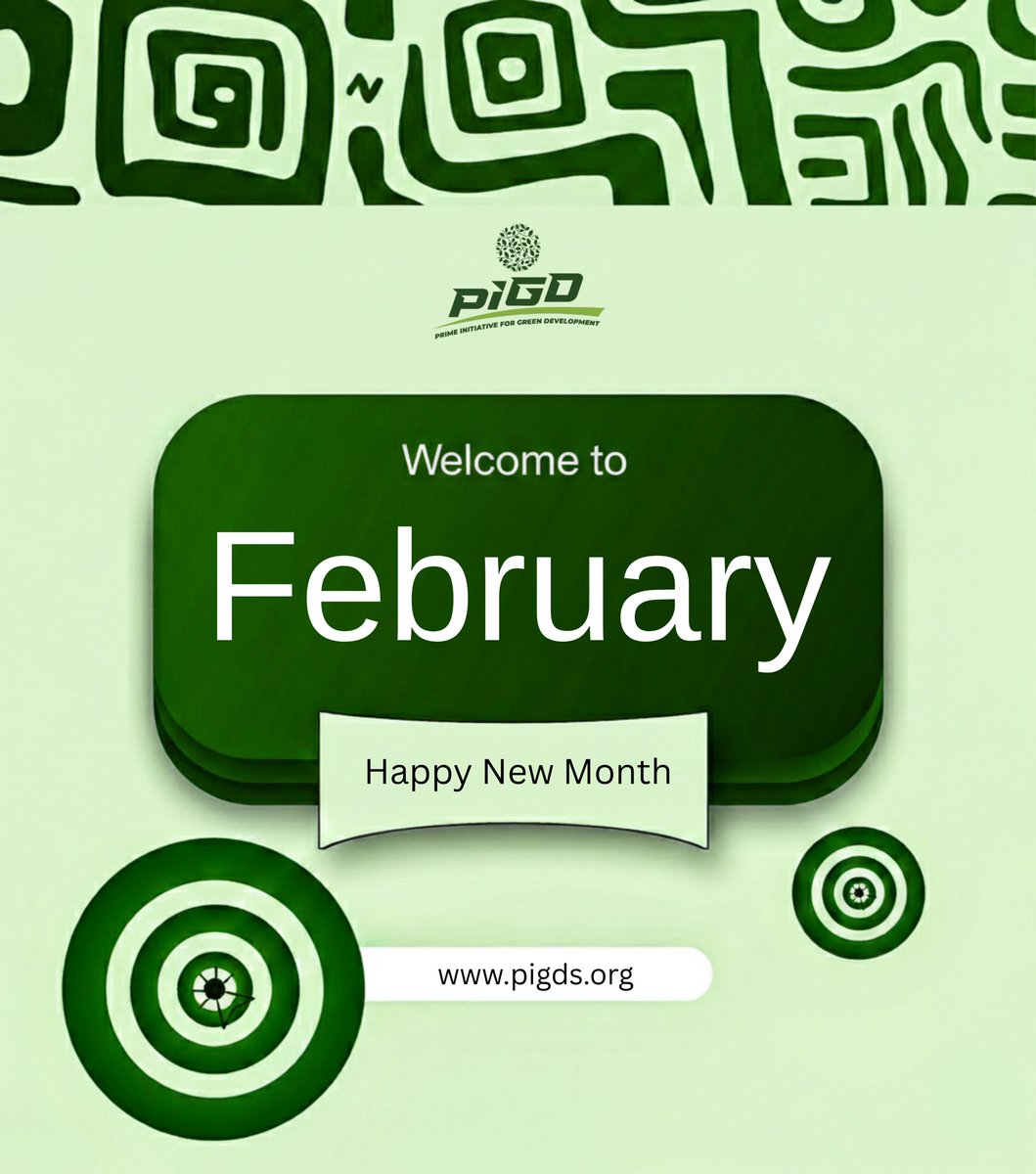 Pigdgreen's tweet image. Happy new month!
Welcome to February!

As we step into a new month, we remain committed to driving awareness, empowering communities, and taking action for a more sustainable and inclusive future.
#HappyNewMonth #ClimateAction #PIGD