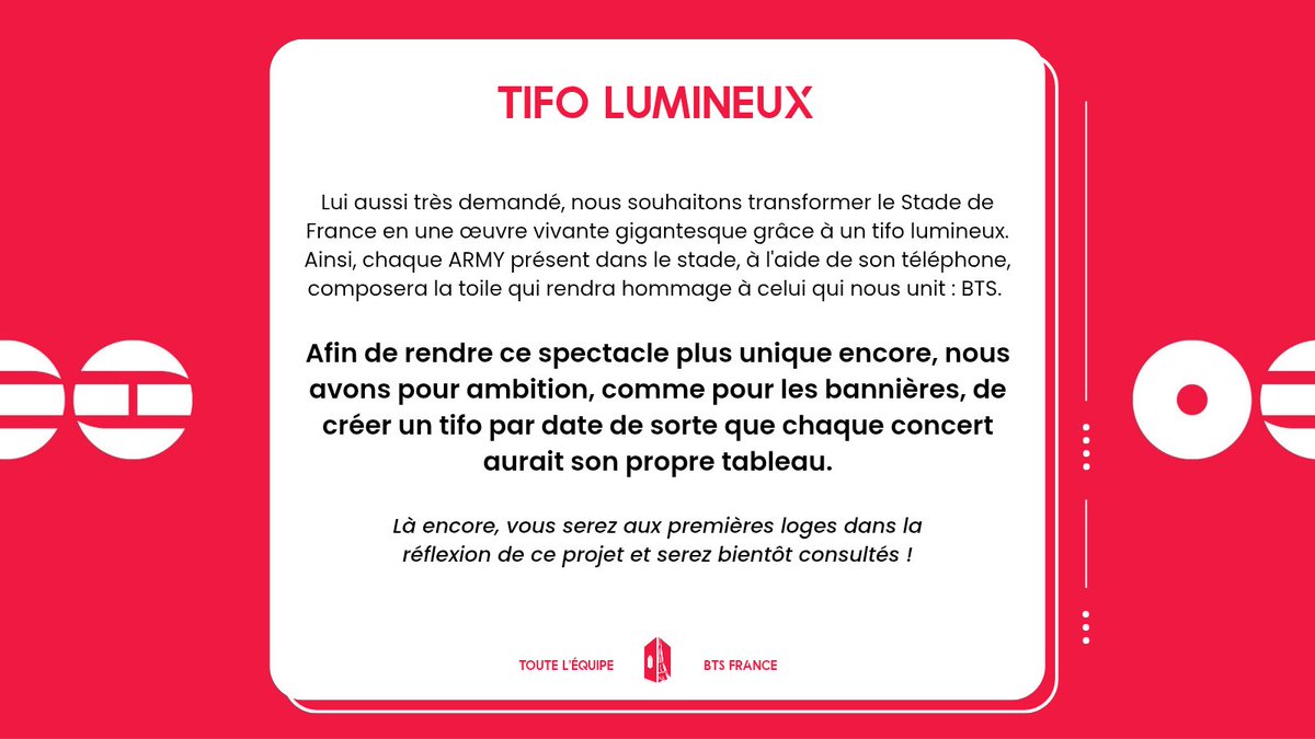 BTSFRANCE_'s tweet image. PROJET | ARIRANG TOUR • BTS

ARMY 💜
Ces dernières semaines, nous avons reçu de nombreux messages concernant les projets de concerts. Comme vous, on attendait de vous les partager avec impatience ✨

Avec les autres collectifs (@ArmyBaguettePro @BTS_France_twt @ARMYFRANCE_…