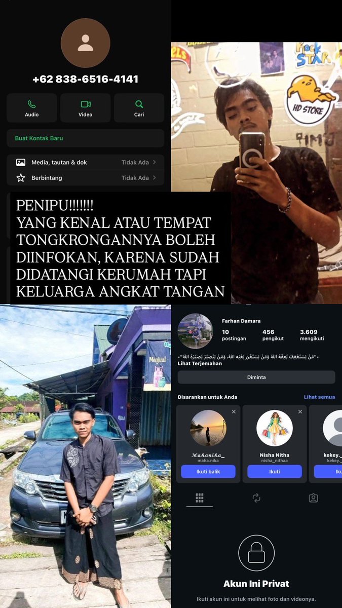 acasisilain's tweet photo. @yappingfess SORRY OOT GAISS!! 
+62 838‑6516‑4141
+62 852-3519-0956  
ORANG SAMARINDA INI GAISS!! TOLONG BANTU SPAM YAAA!! https://t.co/94PIlrItpr
