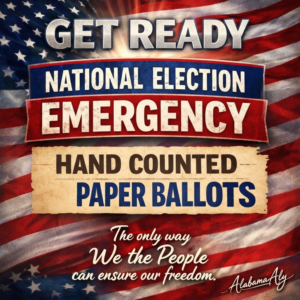 Alabama_Aly00's tweet image. #PaperBallots #nationalelectionemergency #HANDCOUNT #ONTAP #TheAmericaProject #PPN
