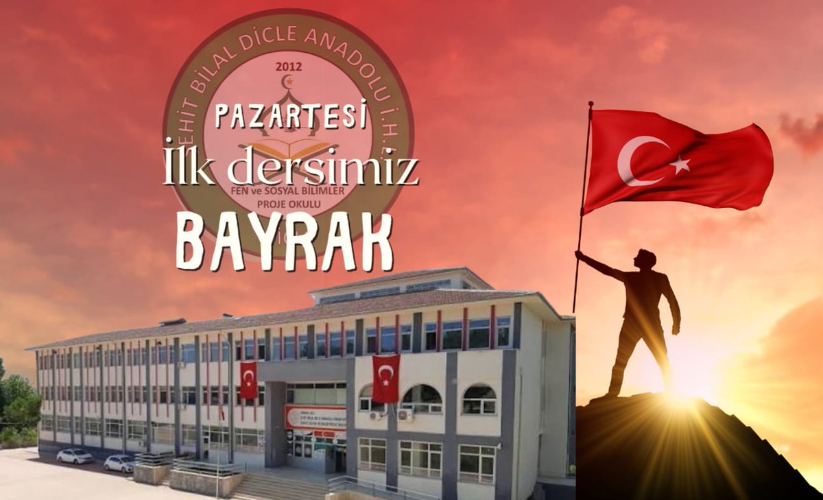 İLK DERS BAYRAK
Yarın tüm okullarımızda kalpler aynı heyecanla çarpacak, ilk derste ay yıldızın gölgesinde buluşulacak. 🇹🇷
​'Ey mavi göklerin beyaz ve kızıl süsü,
Kız kardeşimin gelinliği, şehidimin son örtüsü,
Işık ışık, dalga dalga bayrağım!
Senin destanını okudum, senin