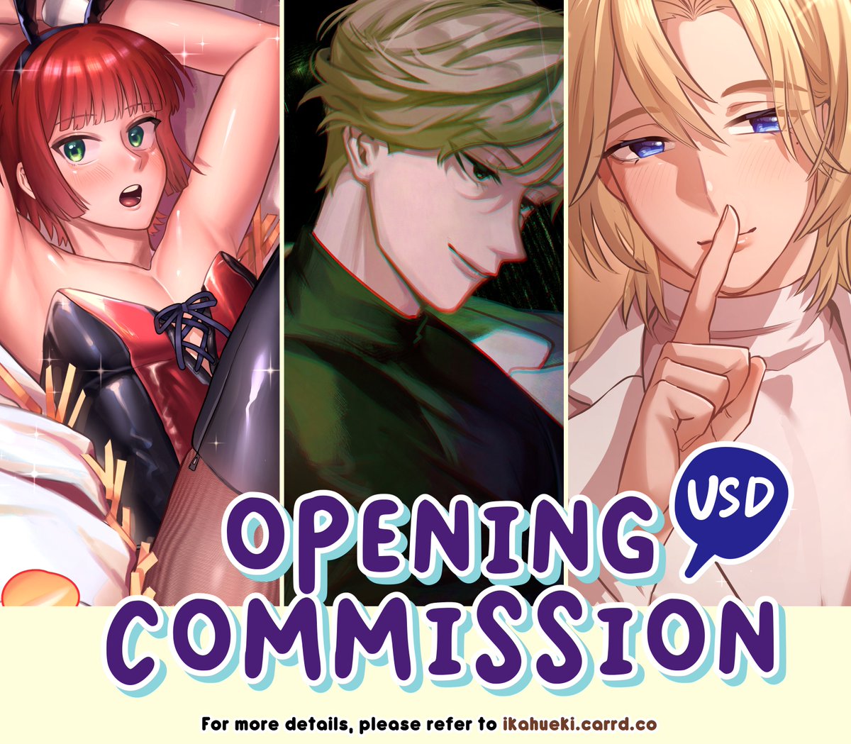 ziq_ZIQA's tweet photo. (International ver)
[like/rt/share are really appreciated 🫶]
Opening Commission! 1-3 slots are available each month!
These are commission sheet 🧵
more info: https://t.co/AkXoXA25ir
-----
#opencommission #OpenVgen
1/3 https://t.co/3VhXNXjG0L