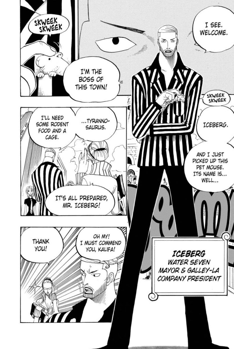 how to make me love a one piece character immediately: give him a newly-found pet mouse named tyrannosaurus