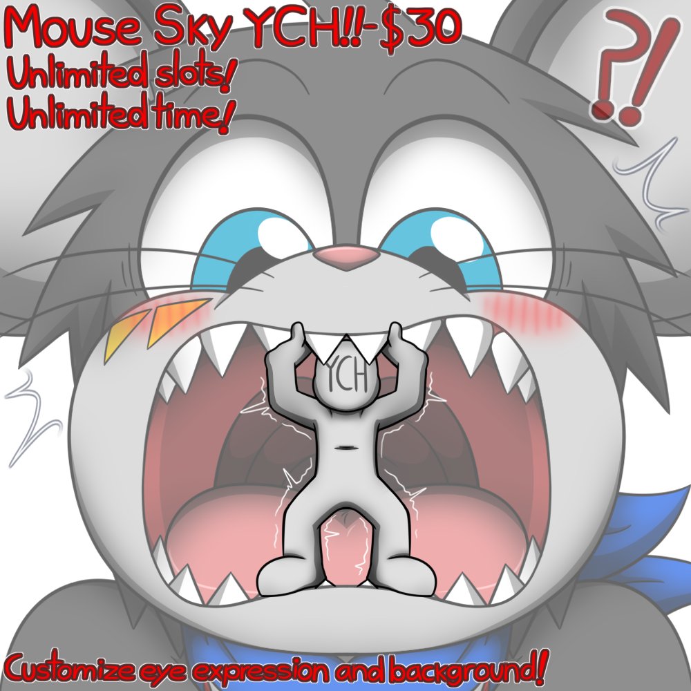 Okay! This is it! YCH time! Overwhelmingly positive feedback on the idea so we're gonna make it happen!

Gonna be $30 with no time limit or slot limit, anyone can grab one of these at any time! 

If you'd like one please feel free to DM me!