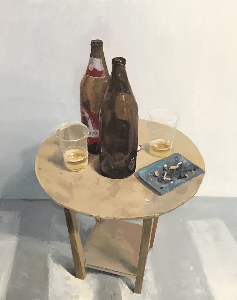 Bodegón de ensayo , óleo sobre lino
