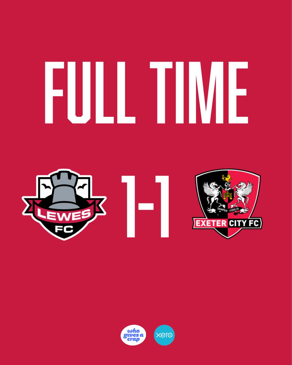 We share the points today 🤝

The referee blows the whistle earlier due to an injury to Exeter City player. We wish her well and a speedy recovery.  🙏

#COYR🔴⚫
