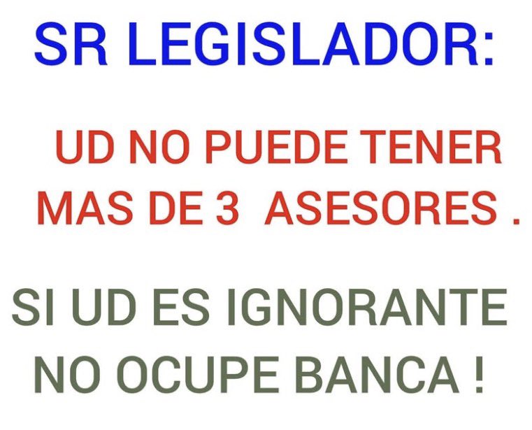 Y si arrancamos con esta campaña? 
#TerminemosConLaCastaLegislativa