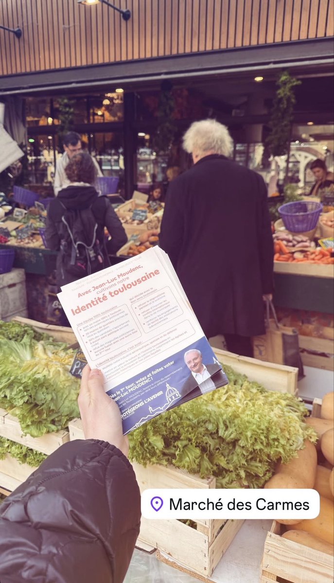 Café ☕, marché 🥕, discussions 🗣️
Ce matin aux Carmes à Toulouse avec l’équipe de <a href="/jmoudenc2026/">Protégeons l’Avenir avec Jean-Luc Moudenc</a>.
Toujours dehors, toujours au contact, toujours en mouvement.
La campagne avance pas à pas, sur le terrain. Et on y est !
