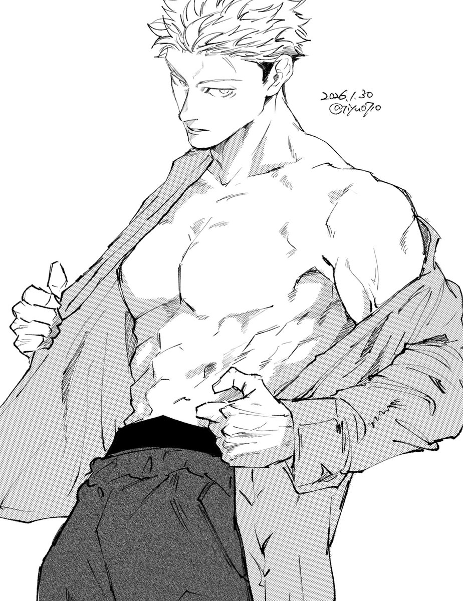 あと個人的にもじゅろゆじは前髪上げててほしいなと思ってて描いてきたけやっぱそうなんだ？！と思って嬉しい
かっこいい、ほんとかっこいいよ