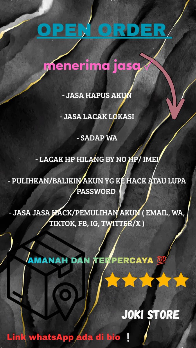 ixnser's tweet photo. Joki Store  menerima bantuan Jasa pemulihan akun &amp; Hapus akun &amp; Lacak Lokasi.
>Jasa Pemulihan Akun
>Jasa Sadap Wa
>Jasa Lacak Lokasi
>Jasa Hapus Akun
>Jasa Hack Akun
(Instagram, Facebook, Twitter, WhatsApp, Telegram, Line, Email, YouTube)DLL...!

Link WhatsApp di bio 📍 https://t.co/lnaS1UDIge