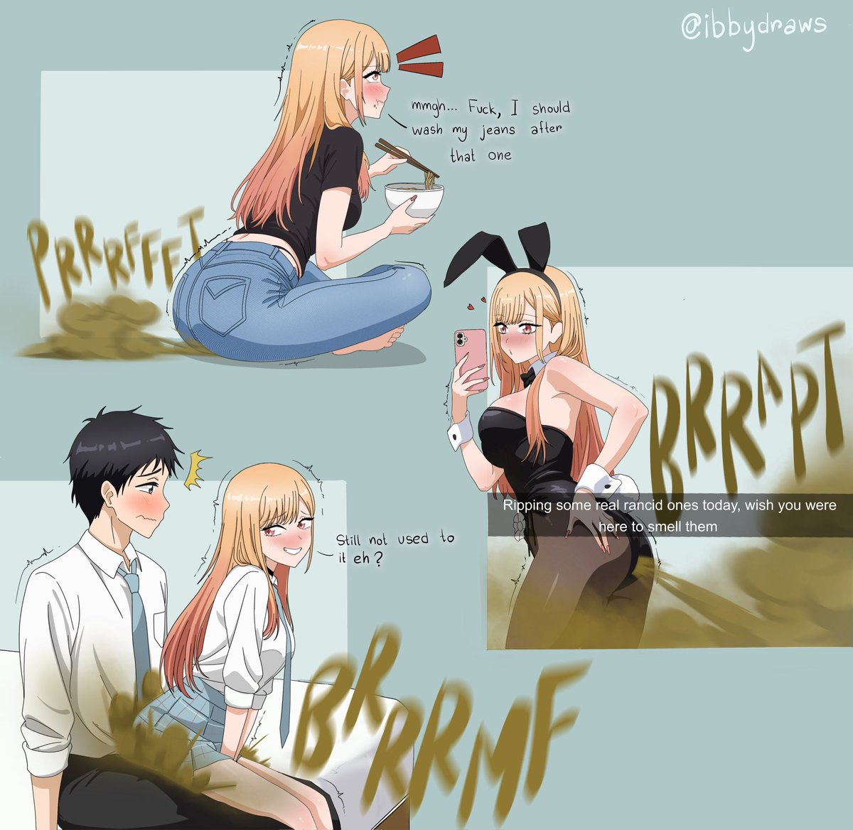 Marin’s gotten less shy with her farts over time, good for Gojo ;)