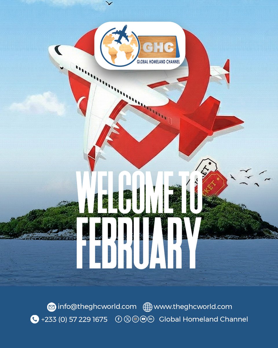 Theghcworld's tweet photo. 💖✈️ February is here!
The month of love and beautiful destinations.
Join us as we travel, explore, and fall in love with the world.
✨ Happy New Month! https://t.co/LZmFZ1SgEV