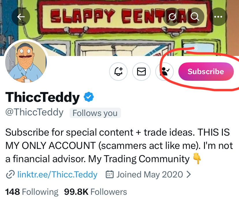 ThiccTeddy's tweet photo. LISTEN UP FOR A MINUTE

I post a lot of exclusive chart analysis, trade setups, potential trade plans, etc for the people who subscribe to me here on X

If you're interested, click the pink button on my profile👇 https://t.co/tfxUWF85dY