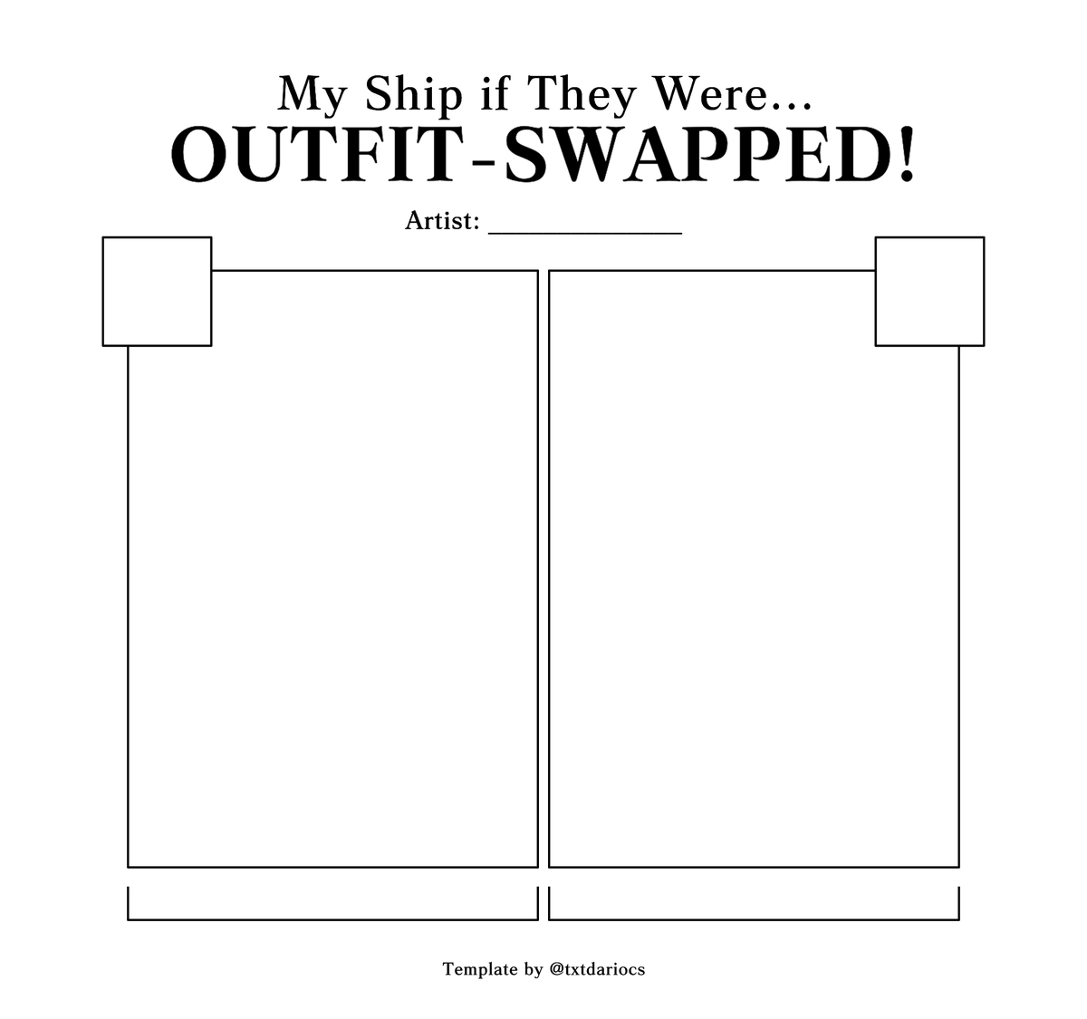 txtdariocs's tweet photo. Template: My Ship if They Were Outfit-Swapped https://t.co/WyucJYNCGI