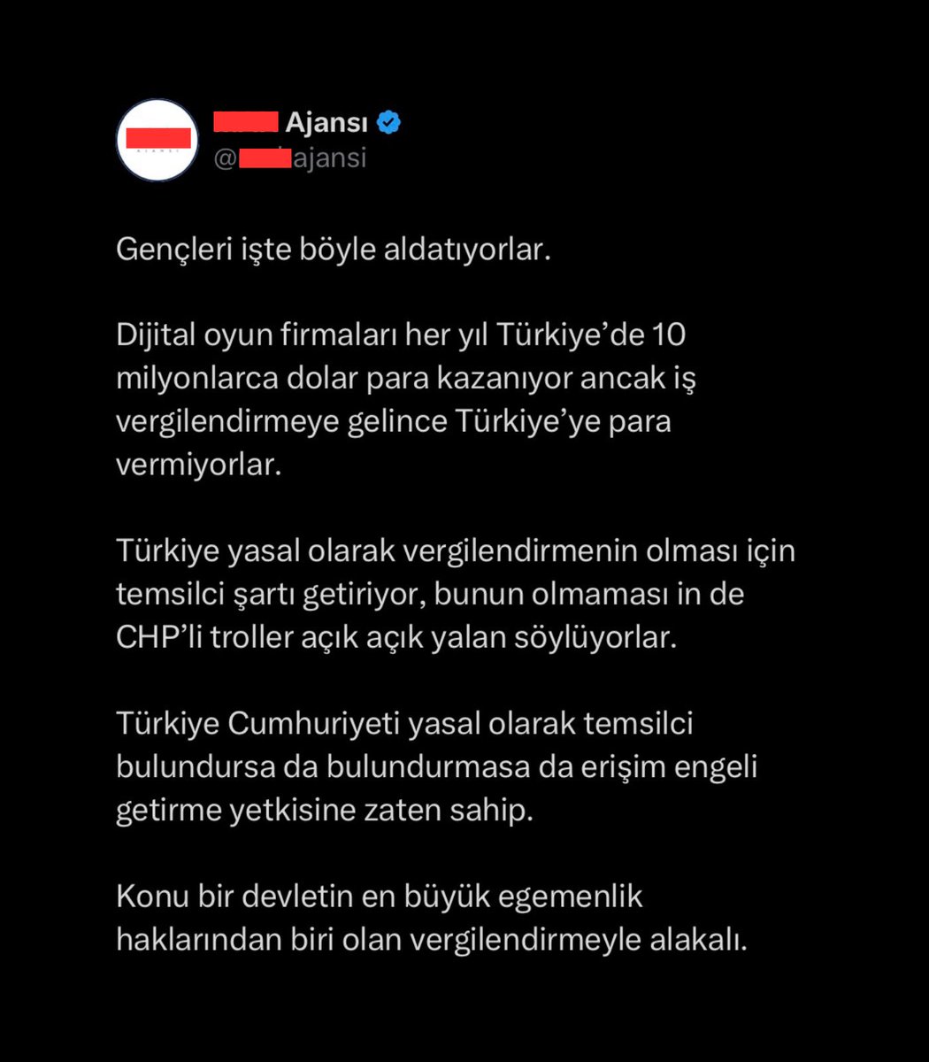 Kamuoyunda dolaşıma sokulan, dijital oyun şirketlerinin Türkiye’de vergi ödemediği yönündeki söylemler doğru değil. Türkiye’de oyun satın alan her genç, ödediği bedelin içinde doğrudan KDV ödüyor.
