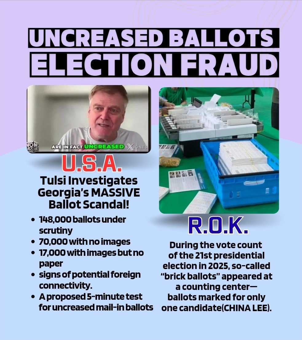 iloveholykorea's tweet photo. @parkjoohyeon79 In the United States, there were uncreased ballots.
In Korea, there were Brick Ballots.
ELECTION FRAUD IS REAL
#FraudElection https://t.co/iMiQogzUd1