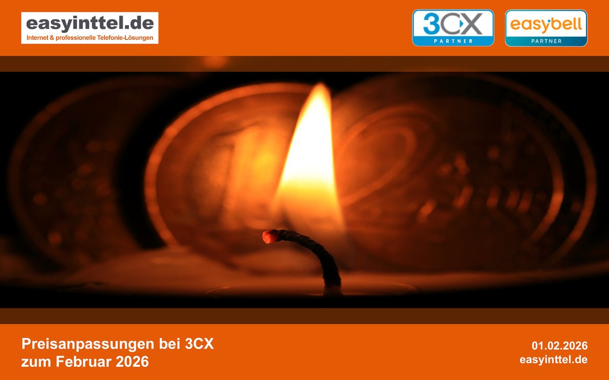 easyinttel's tweet photo. Preisanpassungen bei 3CX und maximale Anzahl an Nebenstellen

Lese mehr über:
- 3CX Basic Edition
- Erweiterung um AI-Funktionen
- Einführung der Fair-Use-Richtlinie
- Kleinere Lizenzen verursachen höhere Kosten
... und den neuen Preisen aller Editionen

https://t.co/0rlQRbeXbE https://t.co/zJrd2sRaaq