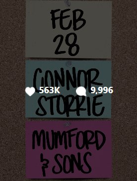 if you're still not grasping how huge connor is: this is a post from when they announced a household name a month ago versus when they announced connor storrie 11 hours ago