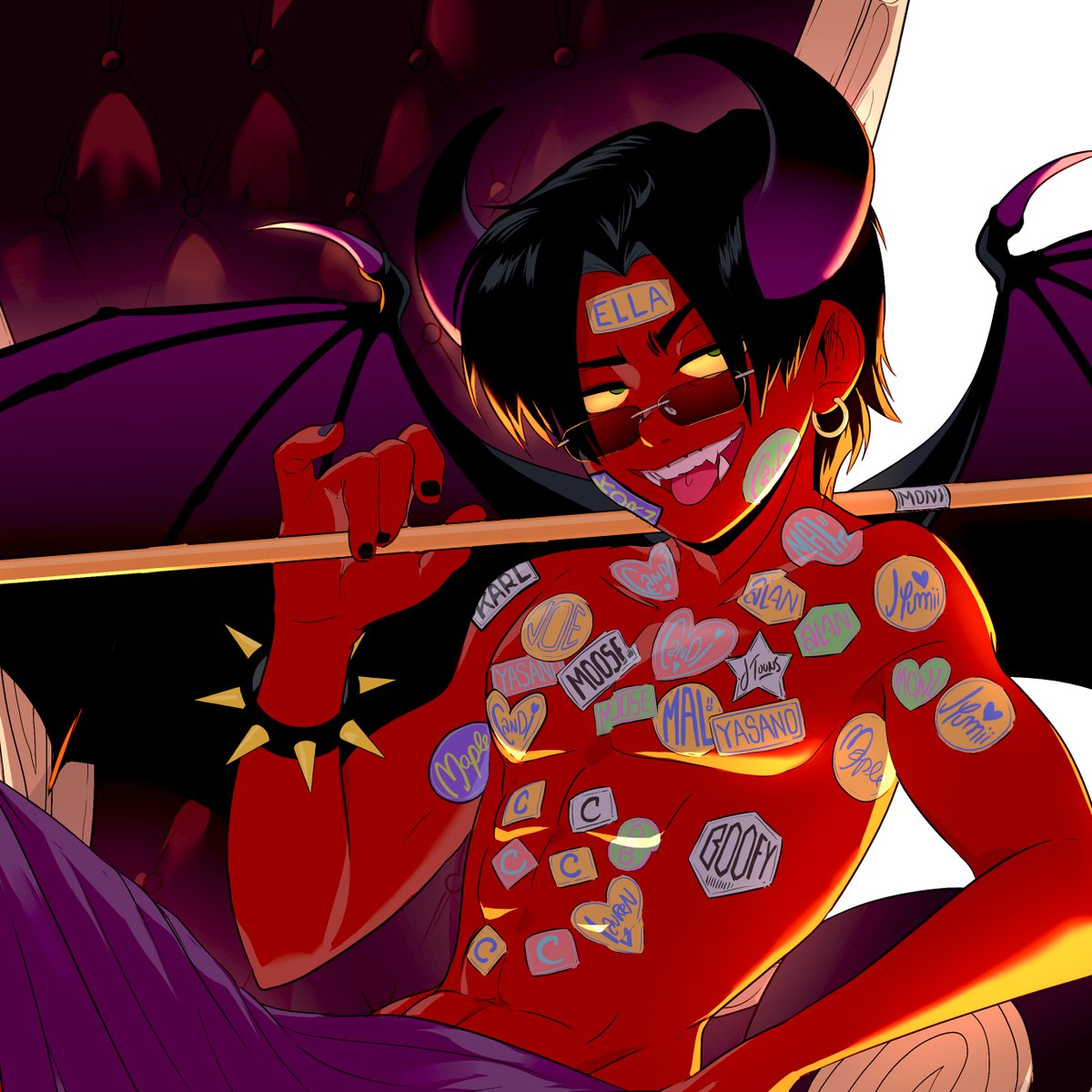 Here's the "race car sticker version!" Thanks to everyone who bought a sticker to support the creation of this piece!