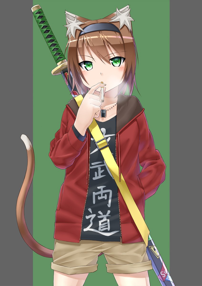 気づけば最近は飛び道具ばかり描いてるけど、実は近接武器も好きですってコト 