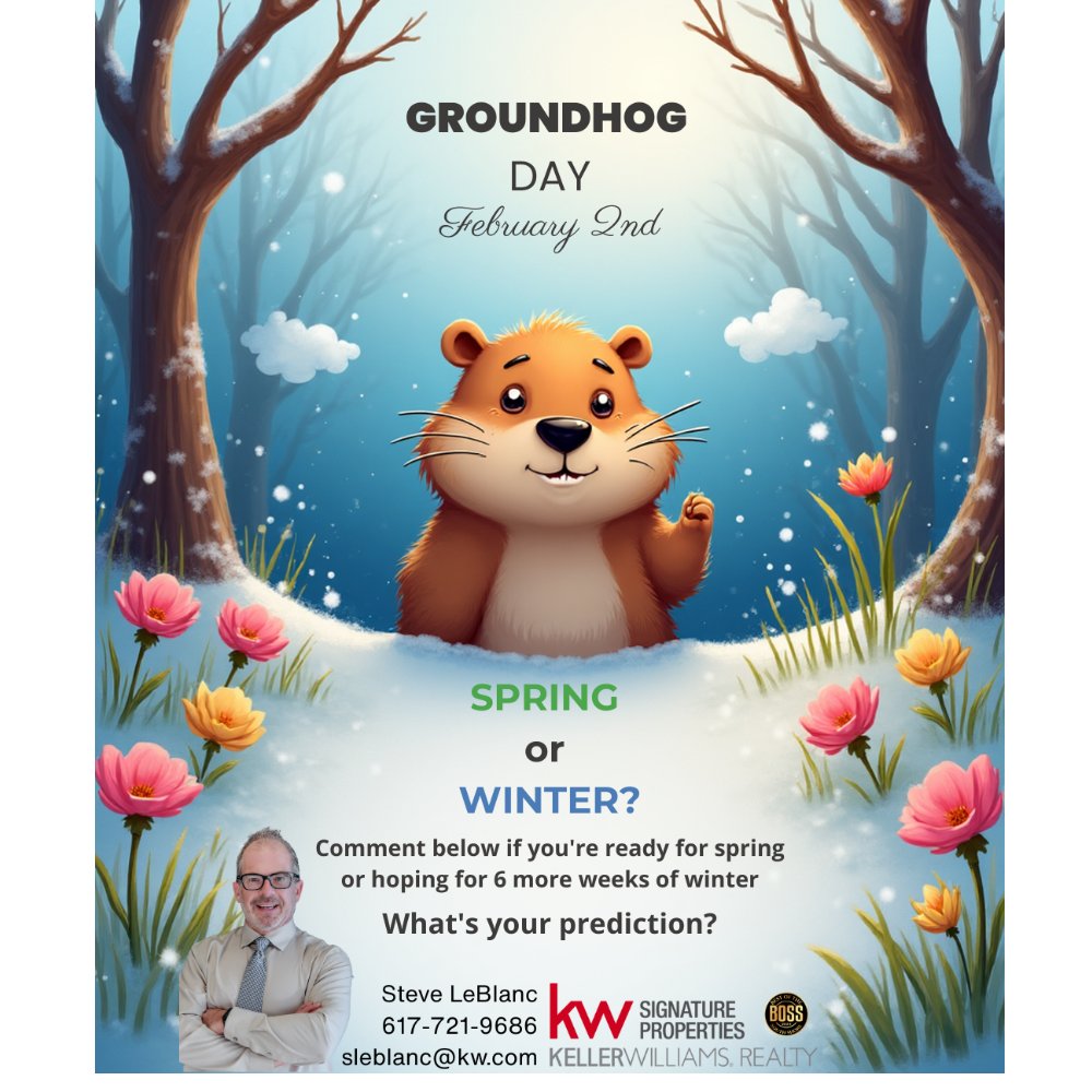Groundhog Day reminder 🏡
The market doesn’t wait for perfect conditions. It rewards preparation.
If buying or selling is on your radar this year, let’s talk. #steveleblancrealestate #groundhogday