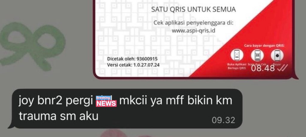 thisbandaids's tweet photo. @ze_vingyu @haorella @txtFromRoblox udah pernah share qris yang full akses mau bayar kapanpun~~ sejak nominalnya kesebut 8,5jt dia langsung lain lagi omongannya wkakaka lucu 😭 padahal sebelumnnya udah nantangin minta no gopay sampe dikasi qris
pict 1 ga gubris qris
pict 2 tbtb berubah pikiran https://t.co/KQNo1Pq04O