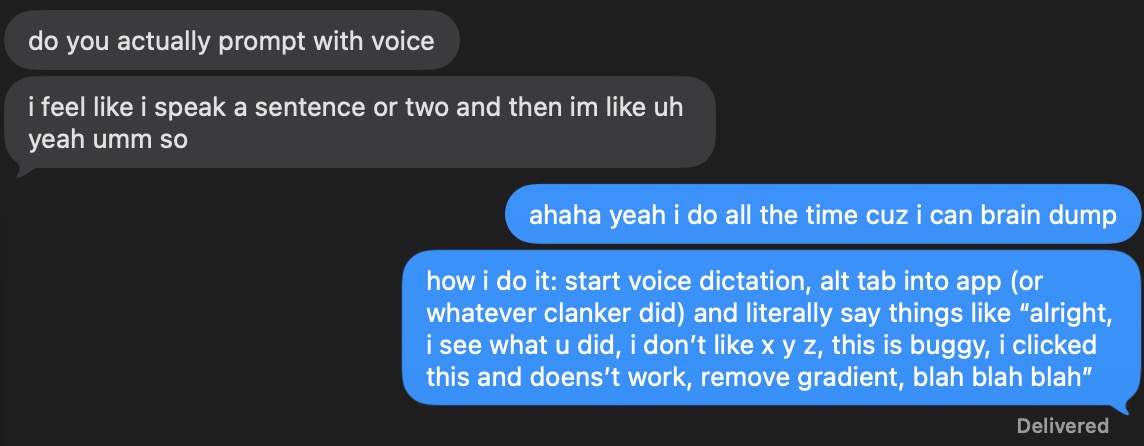 Alt-tab dictation tip