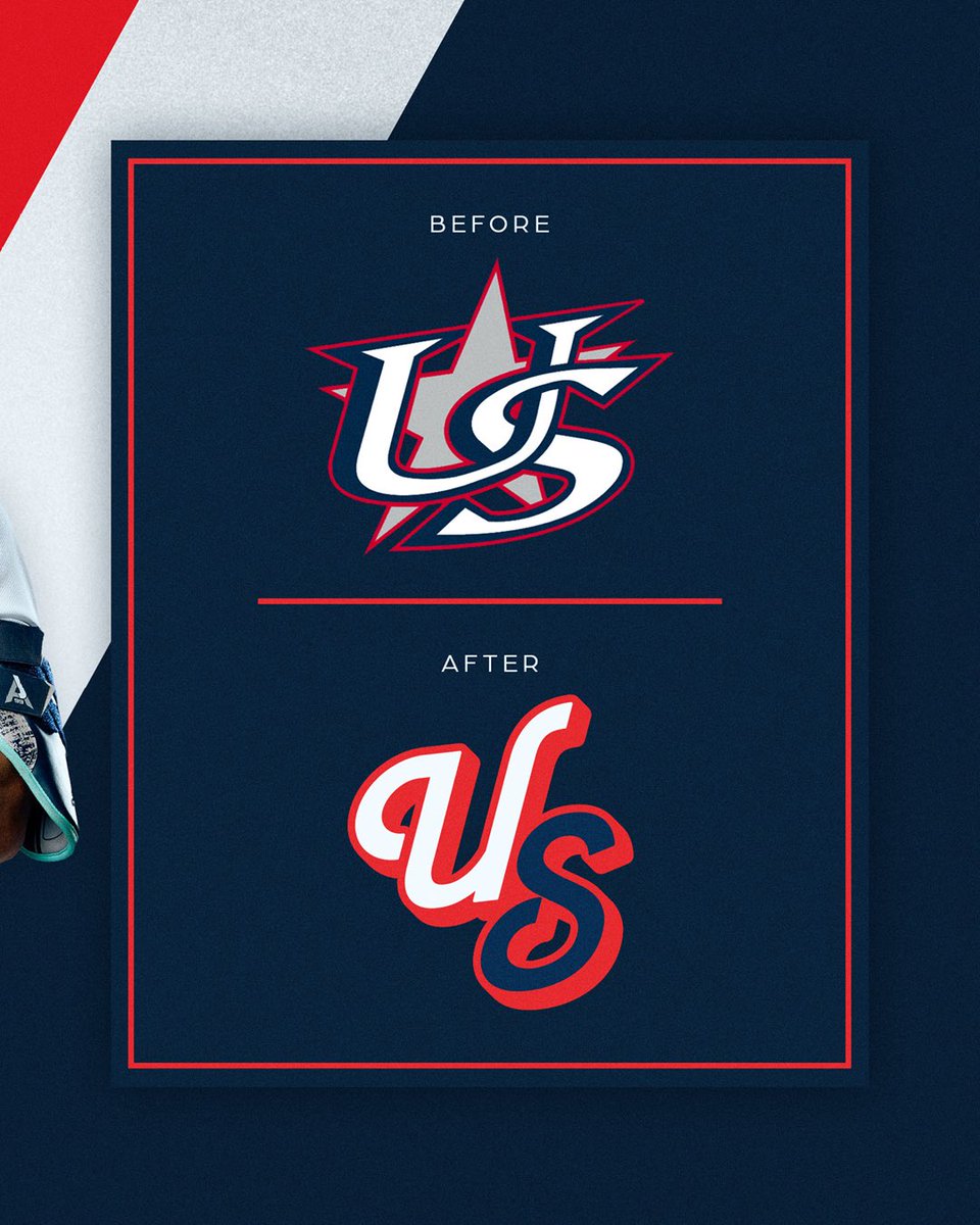 arecesalejandro's tweet image. The #WBC2026 approaching and it felt like the perfect excuse to shake things up. @USABaseball has been wearing the same visual identity since 2006.

This concept introduces updated logos &amp;amp; reimagined home/road uniforms that honor tradition while pushing the look forward.