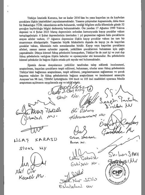 dailyyturkiye's tweet image. #SKANDAL | CHP milletvekili Av. Sevda Erdan Kılıç’ın “Epstein dosyasının Türkiye bağlantılarının araştırılması” için TBMM’ye Araştırma Önergesi verdiği, dosyanın iki yıldır Meclis’te bekletildiği ortaya çıktı.