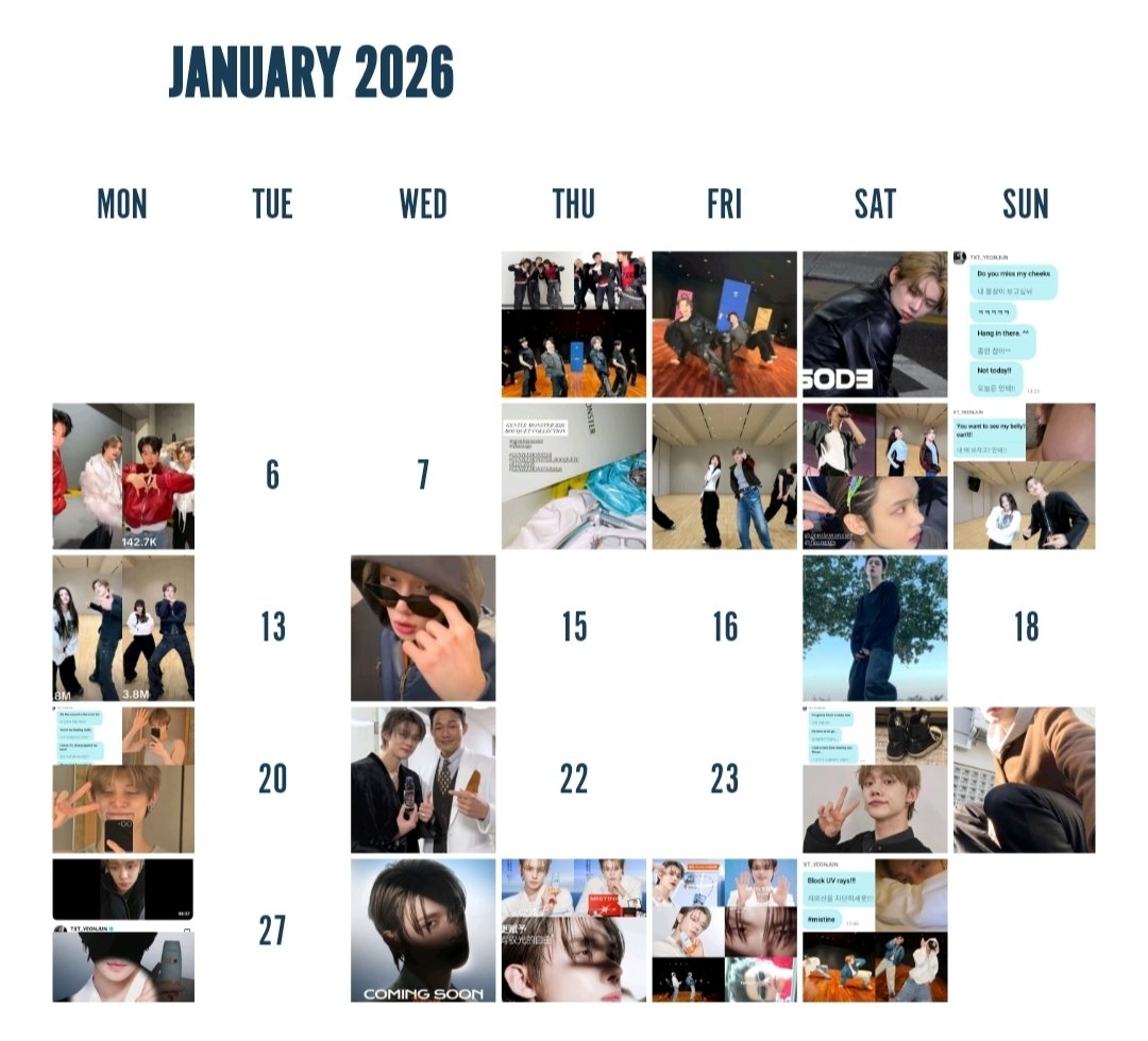 january with yeonjun except for some reason he hates tuesdays