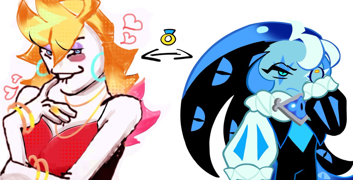StarsLBN's tweet photo. My sister I Collab it’s for random characters and no pick. 

My sister from Instagram 

#collabart #pantyandstocking #cookierunKingdomshadowmilkcookie #digitalart https://t.co/DYCxqv76fp