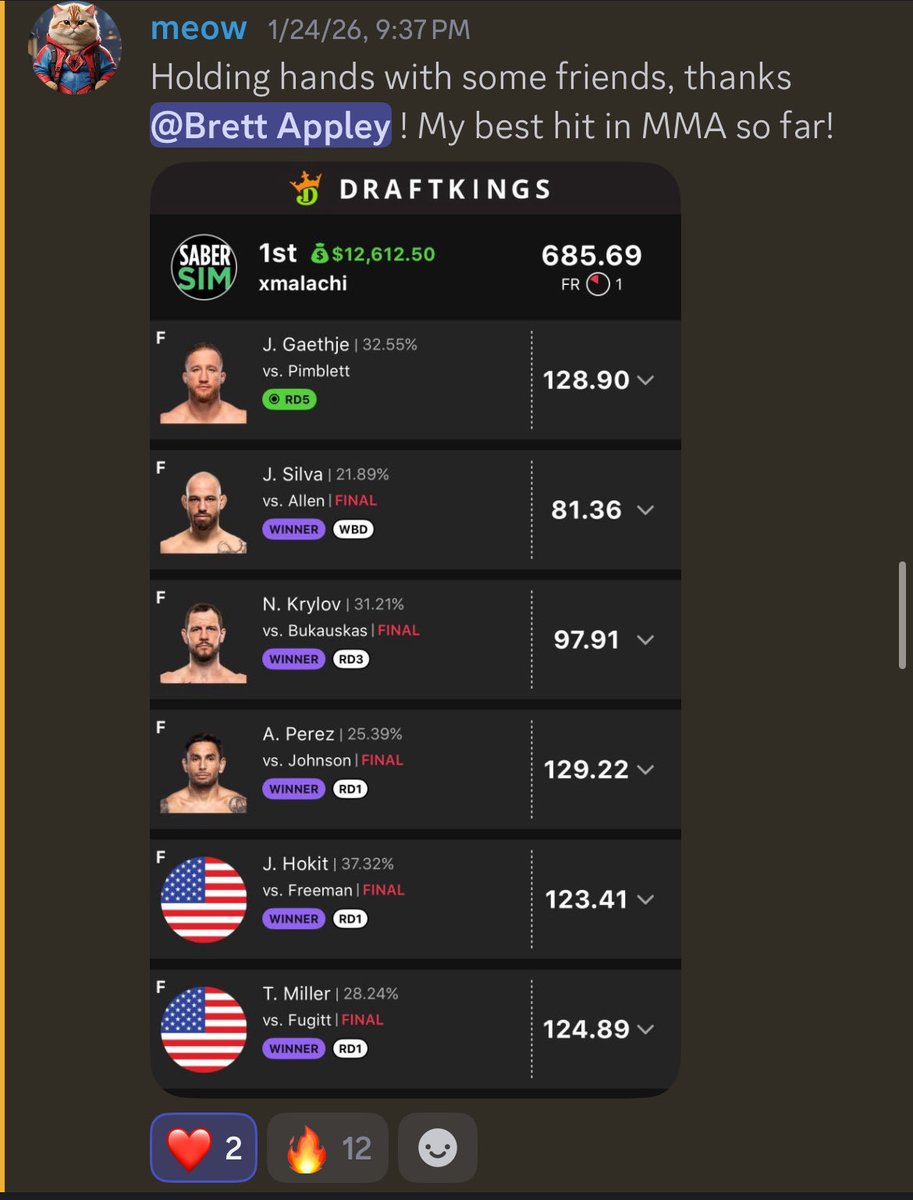 Daily Fantasy MMA tweet media