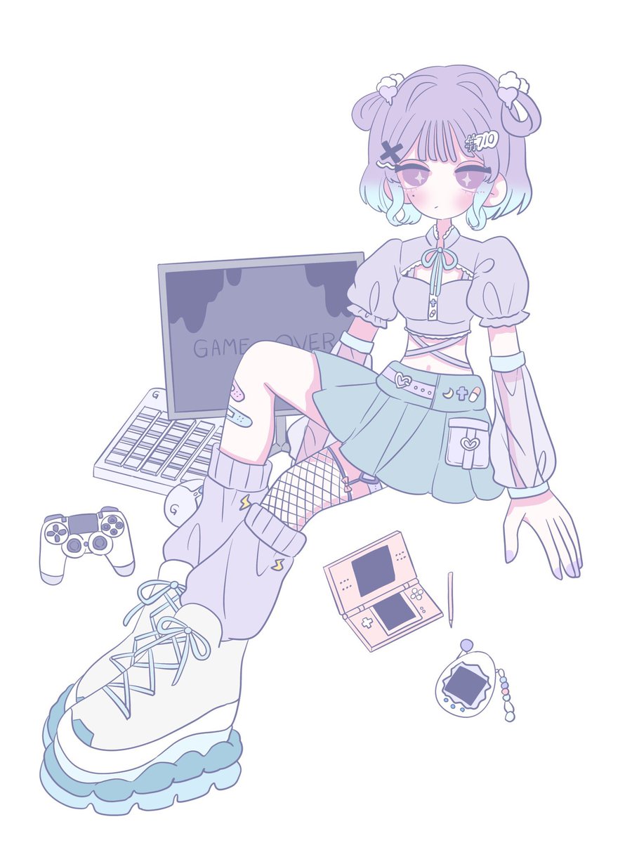 710_VR's tweet image. いつか自分でblender触ってみて、OCのヘアピン作ってみたいなーって思ってたのを弟が作ってくれた͈ᴖ̀ ̫ᴖ́ ͈
誰に付けようかな〜⸝⸝  ⭑