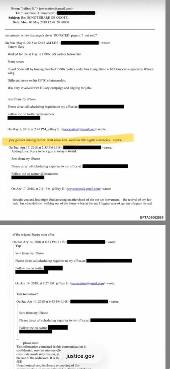 Stellar_Rippler's tweet photo. 🚨 The Epstein Files Just Changed Everything About Ripple and XRP Lawsuit

Jeffrey Epstein asked Larry Summers for intel on Gary Gensler, now the SEC Chairman.

In a 2018 email marked "DO NOT SHARE OR QUOTE," Epstein wrote that Gensler was "coming earlier" and "wants to talk digital currencies.”

Summers replied that he knew Gary from Treasury in the 1990s, called him "pretty smart," and noted he was "very involved with Hillary campaign and angling for jobs."

In 2018, Gary Gensler joined MIT’s Media Lab as a Senior Advisor to the Director, Joi Ito. Despite no background in blockchain technology, he advised the lab on its digital currency initiative.

This email says the quiet part out loud.
Austin Hill admits Ripple & Stellar were a threat to their “ecosystem,” meaning the old power circle that wanted control, not freedom.

The man who had now regulated crypto was apparently networking through Epstein's circle years before taking office.

And what followed? The XRP Lawsuit.