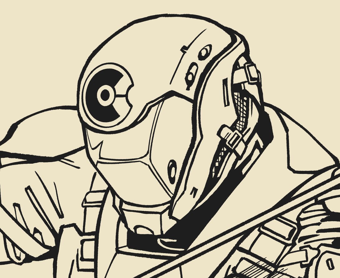 writing some thoughts on the helmet + alt helmet (actually the first one i drew but wanted to experiment on weirder concepts) 