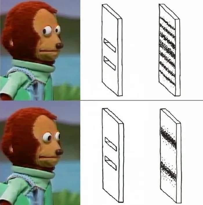 Double Slit experiment.