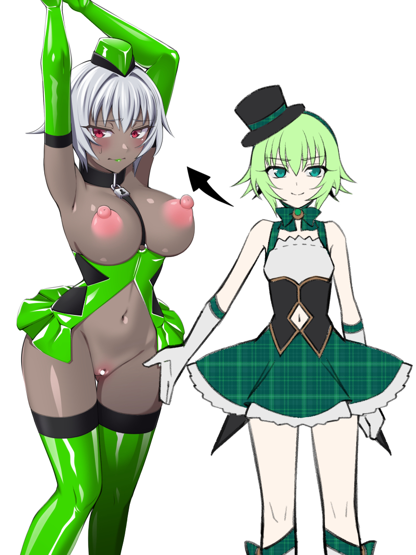 続・skebWIP…
4号さんの素体になった人のデザインもさっくりお絵描き!
"コレ"が"こう"なるの…エッチじゃない? 